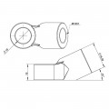 Talos Performance 25° Angled Motorcycle Brake Line Adapter